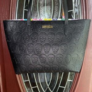 Betsey Johnson Black Skull Tote
